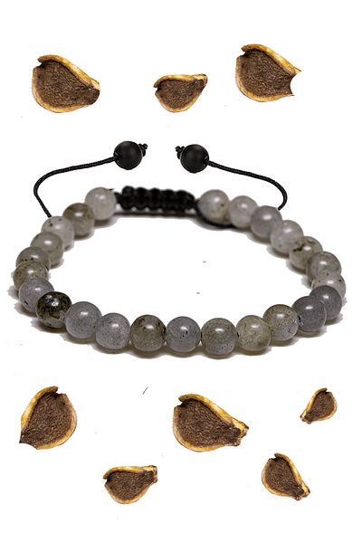 Tesbih Atölyesi Certified Aaa+ Labradorite Stone Bracelet - Macrame