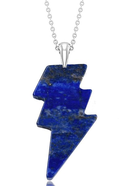 Tesbih Atölyesi Certified Lightning Model Lapis Lazuli Stone Necklace - Aaa+ Quality