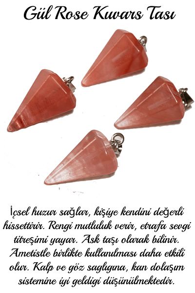 Tesbih Atölyesi Rose Quartz Stone Pandule Model Necklace - Certified