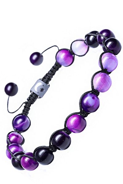 Tesbih Atölyesi Macrame Natural Vein Amethyst Bracelet