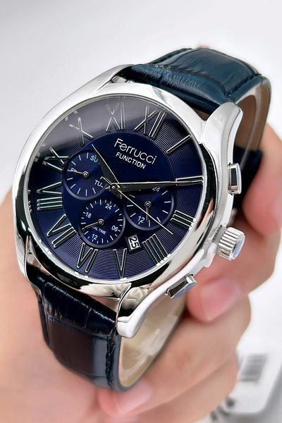 Ferrucci Function FCF.03218FK.02 Multi-Function Leather Cord Men's Wristwatch