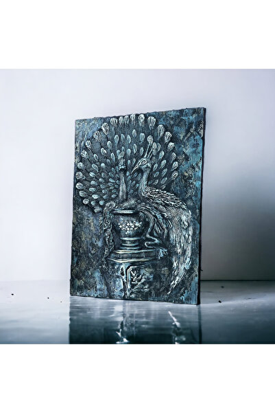 HSNSCULPTURE 3 Boyutlu Heykel Tablo. Tavuskuşu Kabartmalı Tablo. Dekoratif El...