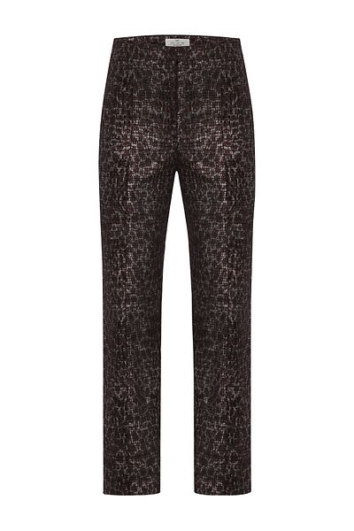Just Like You Leopard Patterned Claret Red Trousers
