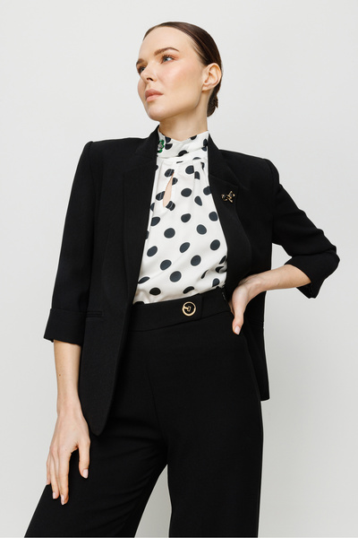 Nefeli Jachetă Blazer cu Accesorii Pisici