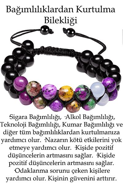 Tesbih Atölyesi Certified Natural Stone Addiction Relief Bracelet
