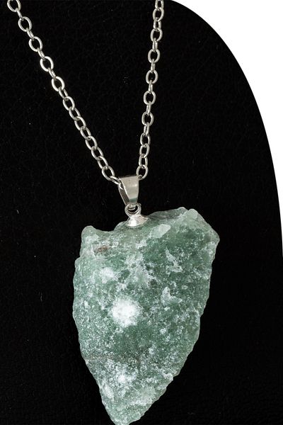 Tesbih Atölyesi Certified Raw Unprocessed Dark Green Aventurine Stone Necklace
