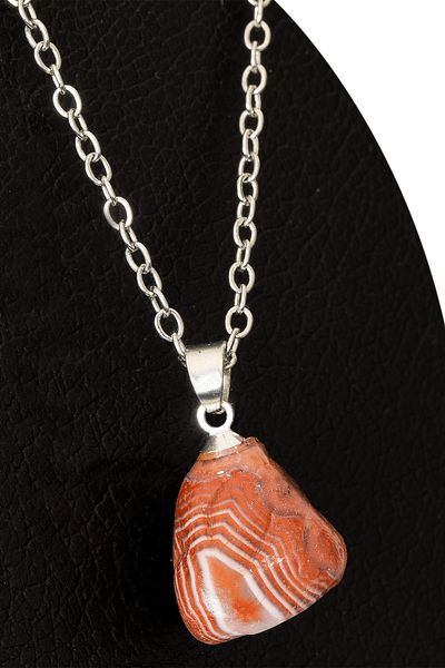 Tesbih Atölyesi Raw Red Agate Stone - Certified Necklace