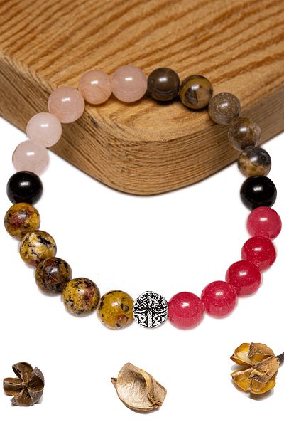 Tesbih Atölyesi Certified Sagittarius Natural Stone Bracelet - With Silver Attachment