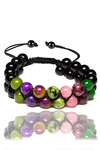 Tesbih Atölyesi Certified Cancer Natural Stone Bracelet - Macrame