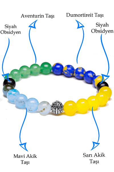 Tesbih Atölyesi Natural Stone Certified Capricorn Zodiac Bracelet - Silver Apparatus