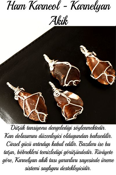 Tesbih Atölyesi Certified Raw Wire Wrapped Red Yemen Agate Stone Necklace
