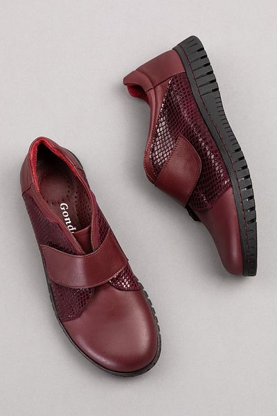 Gondol Pantofi confortabili cu velcro cu talpă anatomică din piele naturală Ell.7139