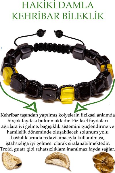 Tesbih Atölyesi Manufacturer Certified Cube Cut Burgundy Yellow Natural Drop Amber Bracelet