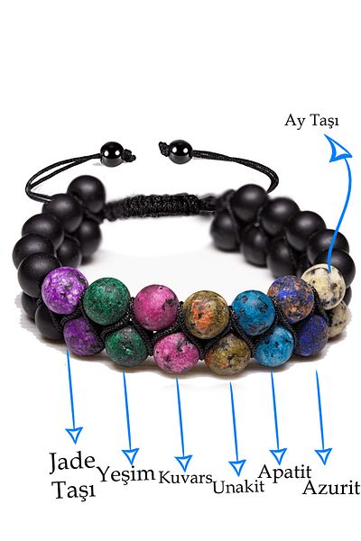Tesbih Atölyesi Certified Sagittarius Natural Stone Bracelet - Macrame