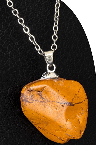 Tesbih Atölyesi Raw Embroidered Certified Tree Jasper Necklace