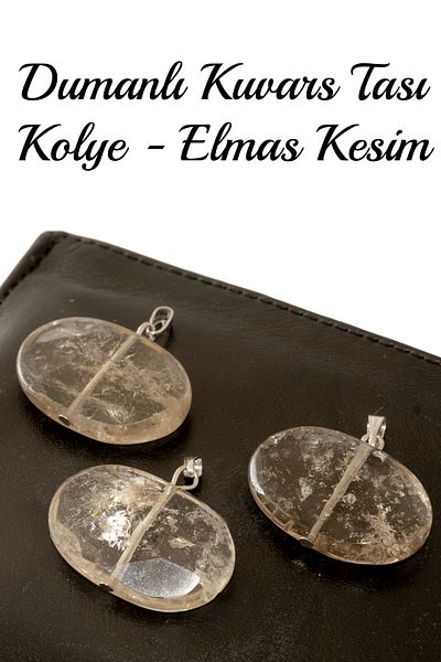 Tesbih Atölyesi Certified Diamond Cut AAA+ Smoky Quartz Stone Necklace