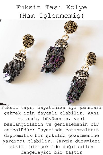 Tesbih Atölyesi Certified Zircon Stone Model Fuchsite Stone Necklace (Muscovite Stone)