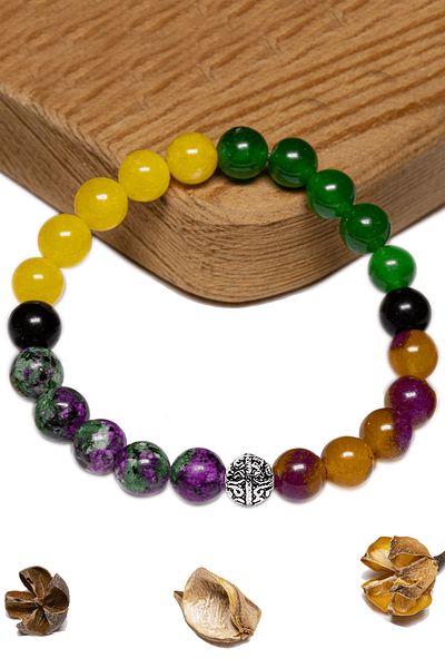 Tesbih Atölyesi Certified Cancer Natural Stone Bracelet - With Silver Attachment