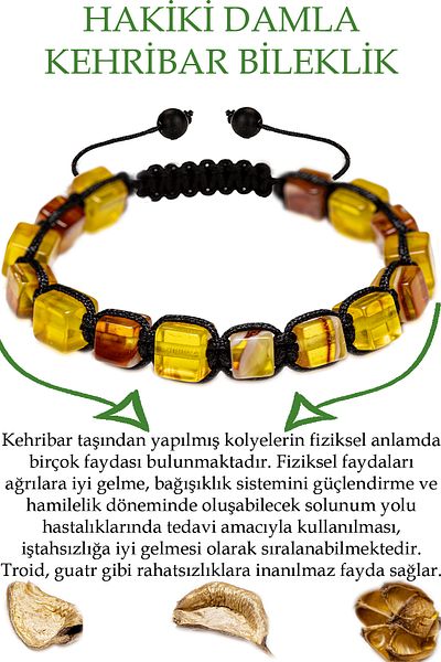 Tesbih Atölyesi Manufacturer Certified Cube Cut Yellow Red Natural Drop Amber Bracelet (UKRAINE)