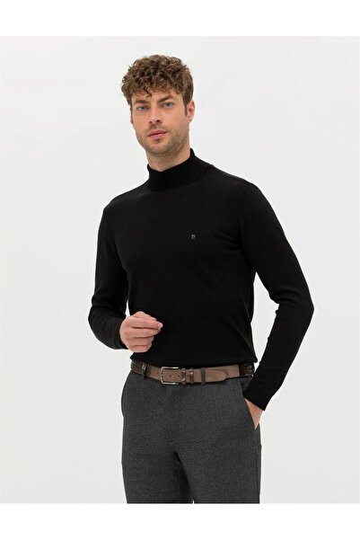 Pierre Cardin Βασικό πλεκτό πουλόβερ με ζιβάγκο με λεπτή εφαρμογή