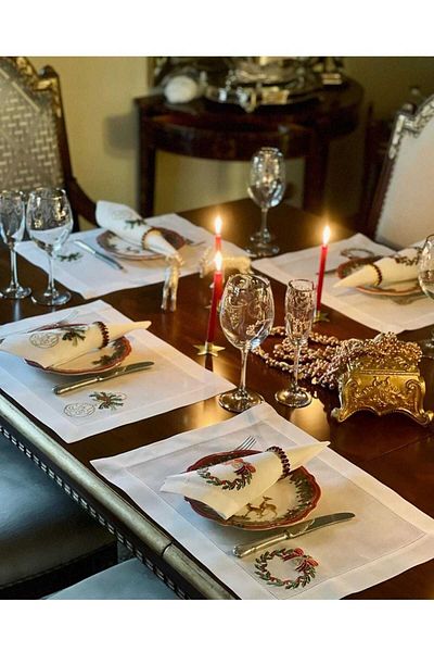 HİFA Set de serviciu american Concept de Anul Nou pentru 8 persoane (16 BUC.)