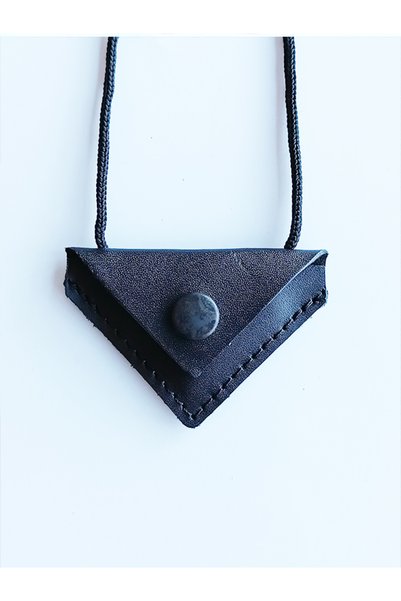 ViP GiFT Kayi Triangle Cevşen Prayer Pendant Amulet Genuine Leather