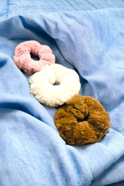 AYMETA TİCARET Γυναικεία 3 τεμάχια βελούδινη πόρπη από καουτσούκ