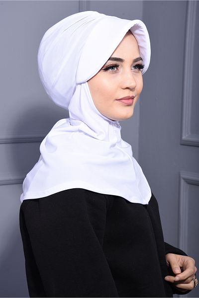 Nowa Scarf Hijab Sports Hat Scarf Suitable for use in Pool and Sea White