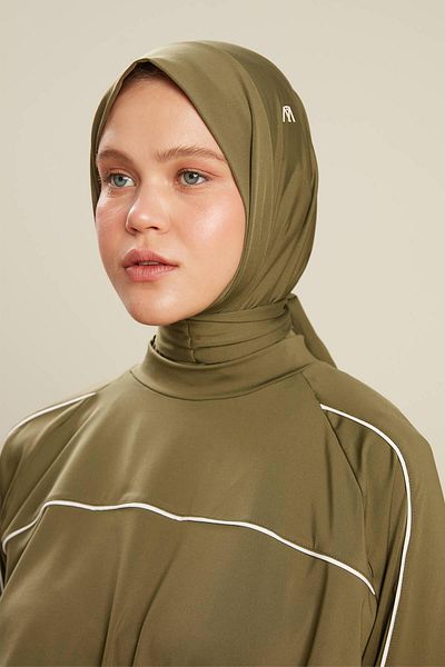 Manuka VÁZANÁ PLAVKOVÁ KAPOTA KHAKI