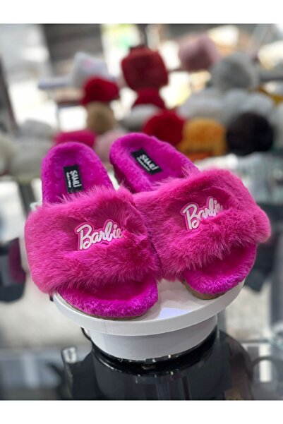 ŞAMLI STORE Papuci moale cu pene BARBIE DETAILAT DE VARĂ