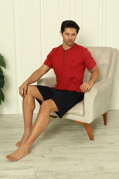 Espuar Men's 3 Piece T-Shirt Shorts and Long Pajama Bottoms Set 2025