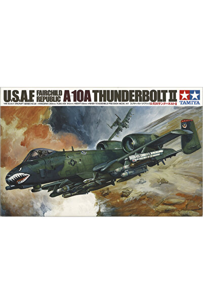 TAMIYA 1/48 US. A-10A Thunderbolt II Plastik Savaş Uçağı Maket Kiti, Demonte Hobi Seti