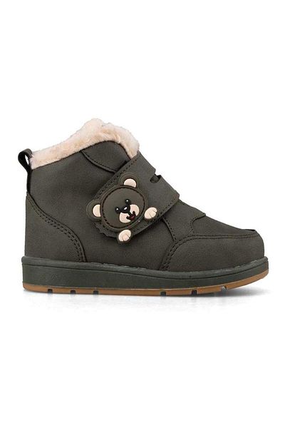 Tuğba Ortopedi 1939 Unisex Baby Khaki Fur Lined Boots
