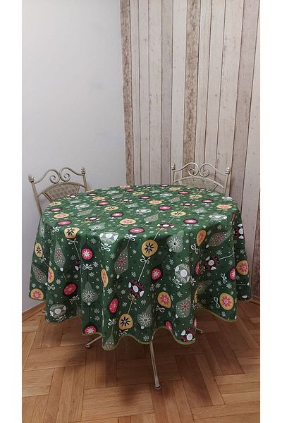 gonk Round Christmas Patterned Duck (LIQUID PUSHER, SPOT-PROOF) Fabric, Table Cloth