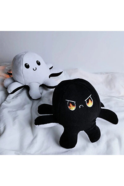 pamela home Mood Değiştiren Ahtapot Yastık Siyah-Beyaz