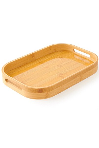 ALBETTO صينية مستطيلة من الخيزران مقاس كبير - 46*33 سم