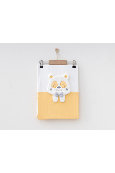 nc gift بطانية قطنية لطيفة للأطفال مطرزة بطبقة مزدوجة من القطن الممشط من Pand...