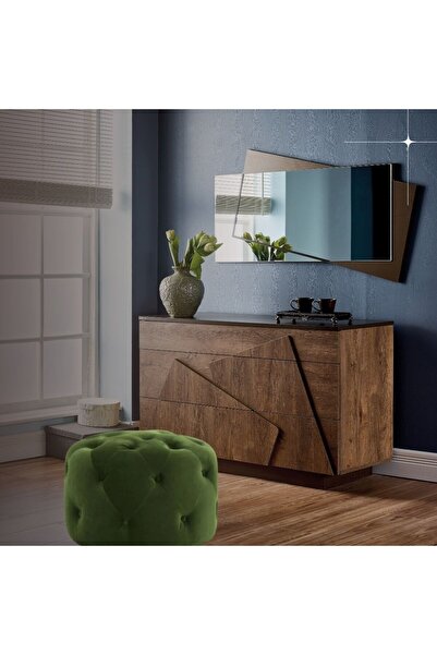 DTMHOME Premium Yeşil Yuvarlak Bench Puf