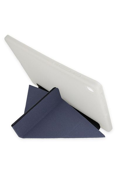AQUA AKSESUAR Samsung Galaxy X200 Tab A8 10.5 Compatible Case with Pen Compartment Smart Case with Sleep Mode - Navy Blue