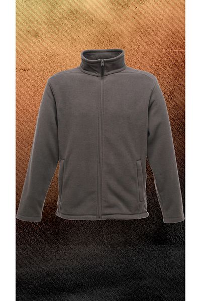 VİZYON İKRA Men's Stand Collar Cold Resistant Zippered Regular Fit Standard Cut Fleece Cardigan