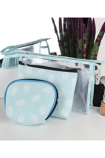 eryatex Women's Makeup Bag Set of 3 Makeup Organizer Organizer Travel Bag Zipper Wallet