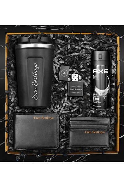 Apollon Gift Shop Kişiye Özel Çelik Bardak Termos & Kişiye Özel Cüzdan & Deod...