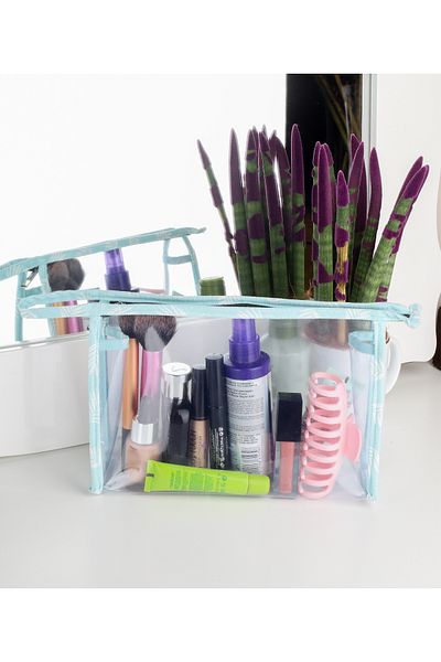 eryatex Women's Makeup Bag Set of 3 Makeup Organizer Organizer Travel Bag Zipper Wallet