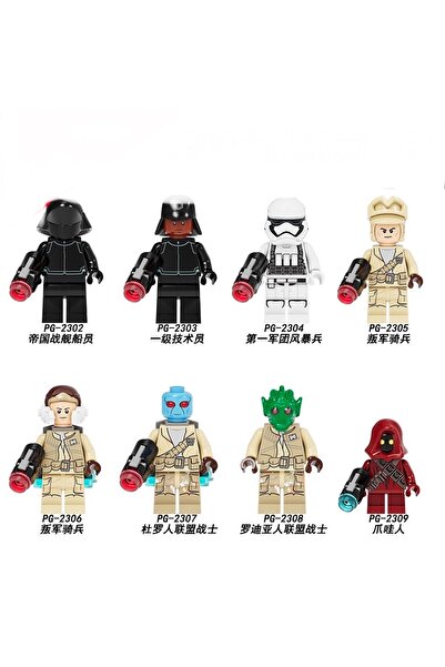 ttoysworld 8 قطع من مكعبات البناء المتوافقة مع رؤية Starwarss