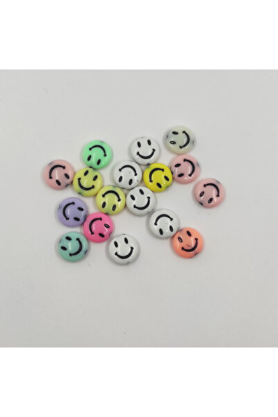 ByKolyeucum 10Pcs 13X5MM Bracelet Necklace Jewelry Smiling Face Patterned Spa...
