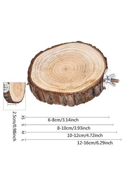 Alyones Pine Wood Bird Perching Stand - For Parrots, Cockatoos and Other Birds (AI7890)