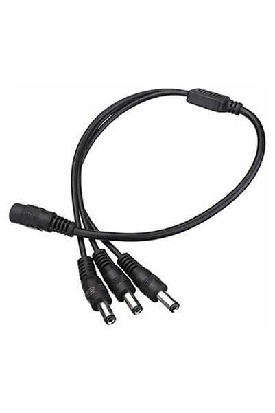 BASTORE 3'lü Dc Adaptör Çoklayıcı Kablo 5.5*2.1mm - 1 Dişi 3 Erkek - Şerit Le...