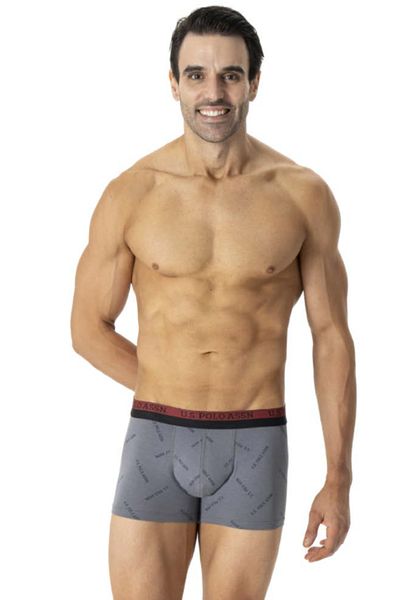 U.S. Polo Assn. Αρσενικό, Αδειοδοτημένο, USPA, Μπόξερ 3 με Βουργουνδία-Μαύρο-Τυπωμένο