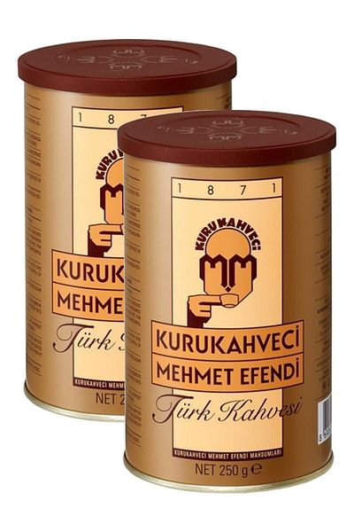 Mehmet Efendi Kuru Kahveci Mehmet Efendi Turkish Coffee 250 gr Tin Box 2 pieces