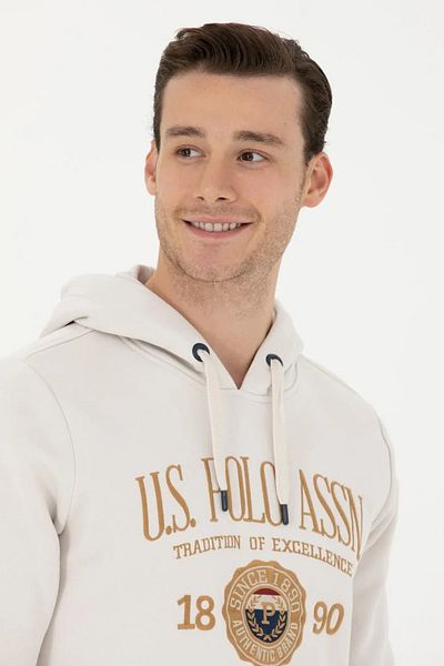 U.S. Polo Assn. BASE. Polo Assn. Men's Stone Sweatshirt G081SZ082.000.1667996 TEKSPOR